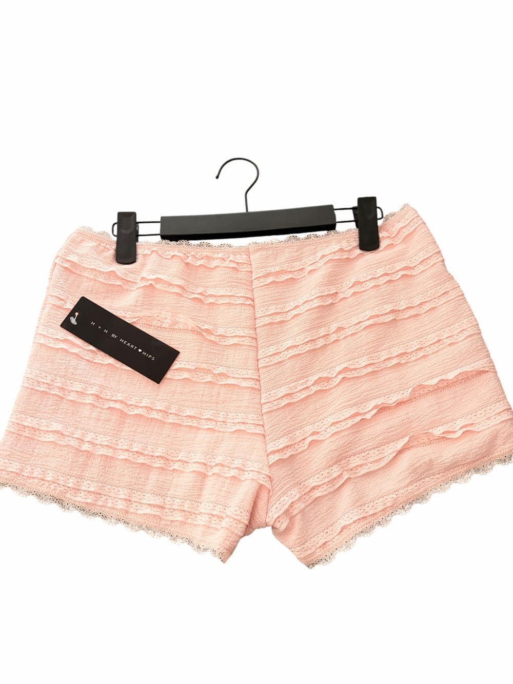 Heart Hips Pink Lace Ruffle Shorts